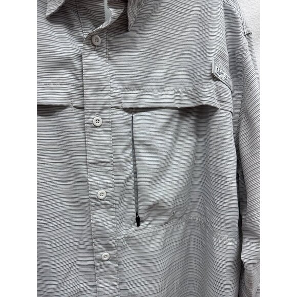 Realtree Fishing Mens 2XL Striped Long Sleeve Button-Up Shirt Lightweight Polyes - Picture 11 of 13